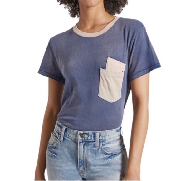 Current/Elliott The Desert Days Double Pocket Tee Blue - Picture 4 of 10